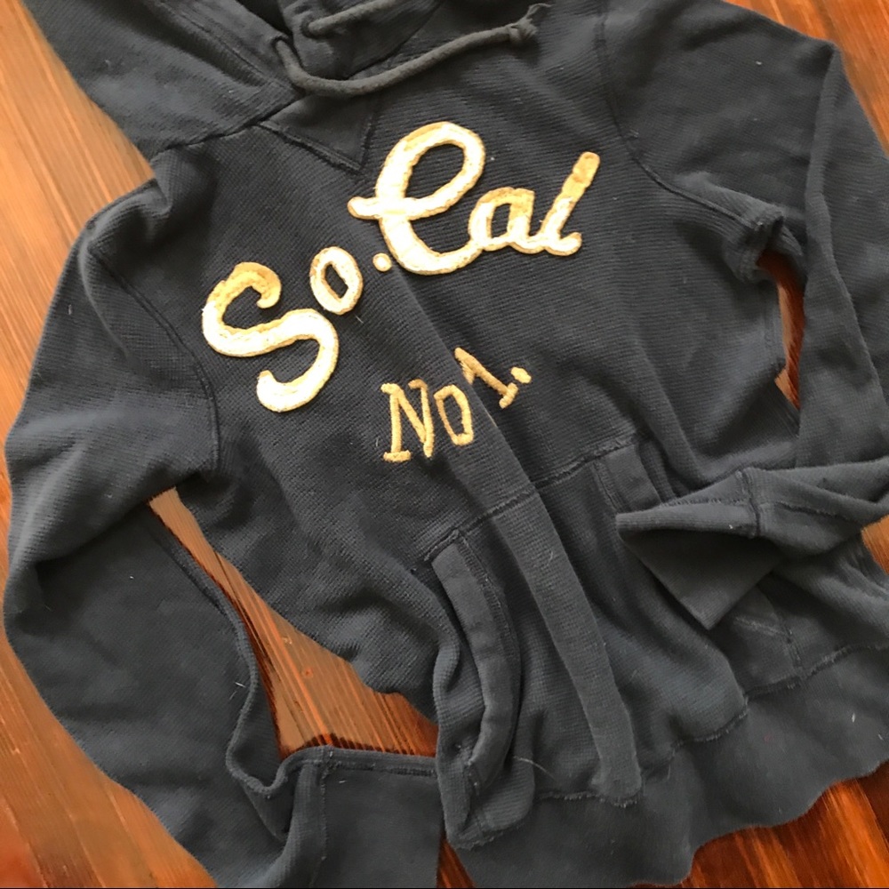 ☠️*3for$25* || blue hollister hooded sweatshirt